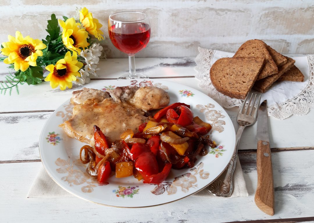 BRACIOLE UBRIACHE ALLA BIRRA CON PEPERONI CARAMELLATI