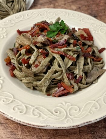 TAGLIATELLE ALLE ORTICHE PORCINI E SPECK