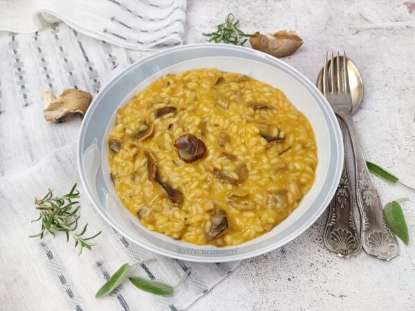 RISOTTO CREMOSO DI ZUCCA PORCINI E GORGONZOLA : LA RICETTA